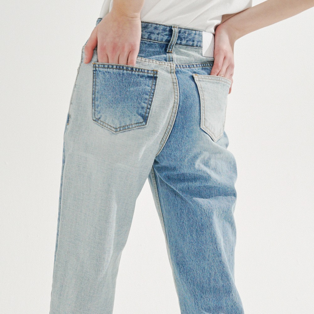 INSIDE-OUT SIGNITURE STRAIGHT FIT DENIM PANTS [BLUE]